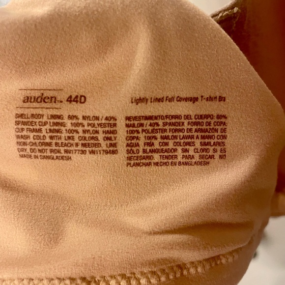 Auden Women’s Lightly Lined Full Coverage Tshirt Underwire Bra - Picture 3 of 7